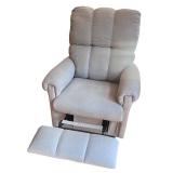 Comfortable Beige Recliner Chair with Padded Back