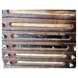 Antique Wooden Spool Cabinet