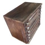 Antique Wooden Spool Cabinet