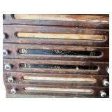 Antique Wooden Spool Cabinet