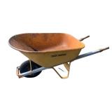 Yellow Steel True Temper Wheelbarrow
