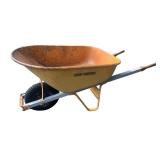 Yellow Steel True Temper Wheelbarrow