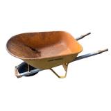 Yellow Steel True Temper Wheelbarrow