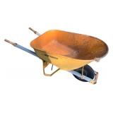 Yellow Steel True Temper Wheelbarrow