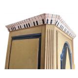 Handcrafted Musical Theme Armoire with Piano Key Detail