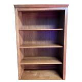 Solid Wood Bookcase with Adjustable Shelves & Lower Cabinet