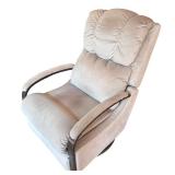 Comfortable Swiveling Recliner Chair with Fabric Upholstery