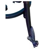 Wrought Iron Accent Table with Animal Print Glass Top