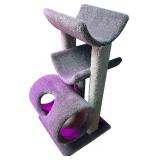 Three-Level Cat Tree with Cozy Hideaway Tunnel