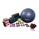 Complete Home Fitness Set with Dumbbells, Exercise Ball, and DVDs
