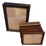 Assorted Set of 9 Picture Frames in Dark Wood Finish