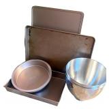 Purple KitchenAid Artisan Stand Mixer with Attachments, Baking Pans, and Bowls