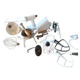 Purple KitchenAid Artisan Stand Mixer with Attachments, Baking Pans, and Bowls