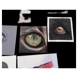 Collection of 10 Animal-Themed Art Prints and Drawings - Original Artwork