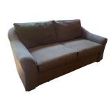 Gray Fabric Couch with Two Seat Cushions