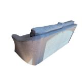 Gray Fabric Couch with Two Seat Cushions