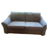 Gray Fabric Couch with Two Seat Cushions