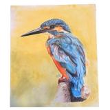 Kingfisher Bird Original Colored Pencil Artwork