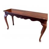 Traditional Wood Console Table with Queen Anne Legs