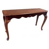 Traditional Wood Console Table with Queen Anne Legs