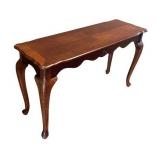 Traditional Wood Console Table with Queen Anne Legs
