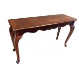 Traditional Wood Console Table with Queen Anne Legs