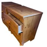 Pair of Wooden 2-Drawer Nightstands with Round Legs