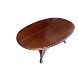 Oval Wood Coffee Table with Queen Anne Legs