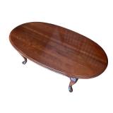 Oval Wood Coffee Table with Queen Anne Legs