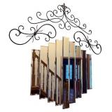 Decorative Wall Mirror with Ornate Metal Scrollwork Frame