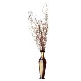 Tall Decorative Metal Floor Vase with Dried Branch Arrangement