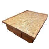 Full Size Wooden Storage Bed Platform with Drawers
