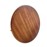 Round Mid-Century Modern Wooden Side Table