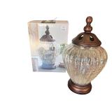 Decorative Glass Apothecary Jar with Bronze Finish Lid