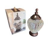 Decorative Glass Apothecary Jar with Bronze Finish Lid