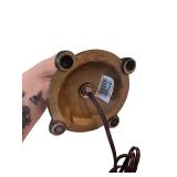 Pair of Decorative Table Lamps with Leaf Motif Shades