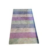 Duo of Striped Area Rugs