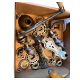 Collection of Vintage Metal Meat Grinders and Parts