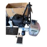Lot of Mixed Electronics with Cameras, Keyboard, Tripod, Chargers, and Accessories