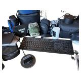 Lot of Mixed Electronics with Cameras, Keyboard, Tripod, Chargers, and Accessories