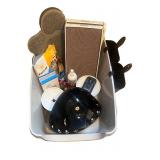 Pet Care Kit with Bowls, Scratcher, Filters, and Accessories