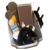 Pet Care Kit with Bowls, Scratcher, Filters, and Accessories