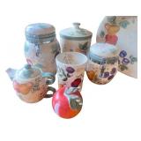 Corelle Coordinates and Home Collection Fruit Stoneware Kitchenware Set