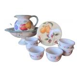 Corelle Coordinates and Home Collection Fruit Stoneware Kitchenware Set