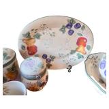 Corelle Coordinates and Home Collection Fruit Stoneware Kitchenware Set
