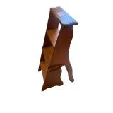 Vintage Wooden Folding Library Chair and Step Ladder