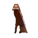 Vintage Wooden Folding Library Chair and Step Ladder