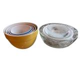 Assorted Mixing Bowl Set - Glass, Ceramic, and Stainless Steel