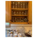 Kitchen Glassware and Mug Collection with Storage Jars