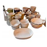 Kitchen Glassware and Mug Collection with Storage Jars